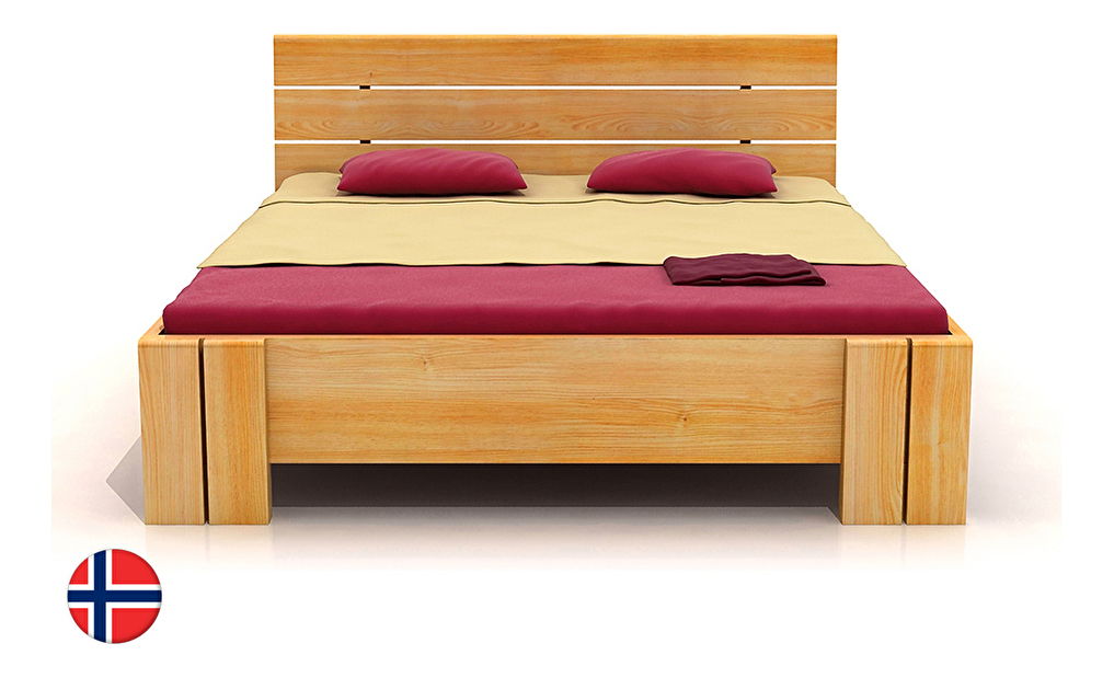 Jednolôžková posteľ 120 cm Naturlig Tosen Long High (borovica) (s roštom)