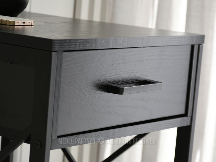 Noćni ormarić Torry (crno drvo + crna)