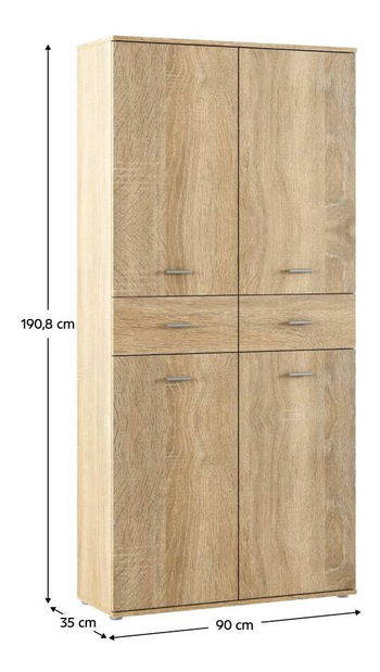 Cipőtároló (cipősszekrény) Variacion (szonoma tölgy) 