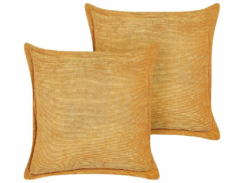Set 2 ukrasna jastuka 43 x 43 cm Zinny (žuta)