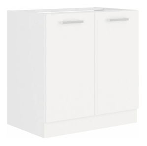 Dulap pentru chiuvetă Strolis 80 ZL 2F BB (Alb)