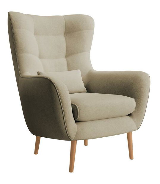 Fotel lábtartóval Veneza VZ2 (bézs + bükk)