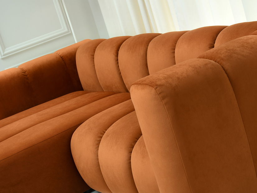 Rohová sedačka Organice (čierna)