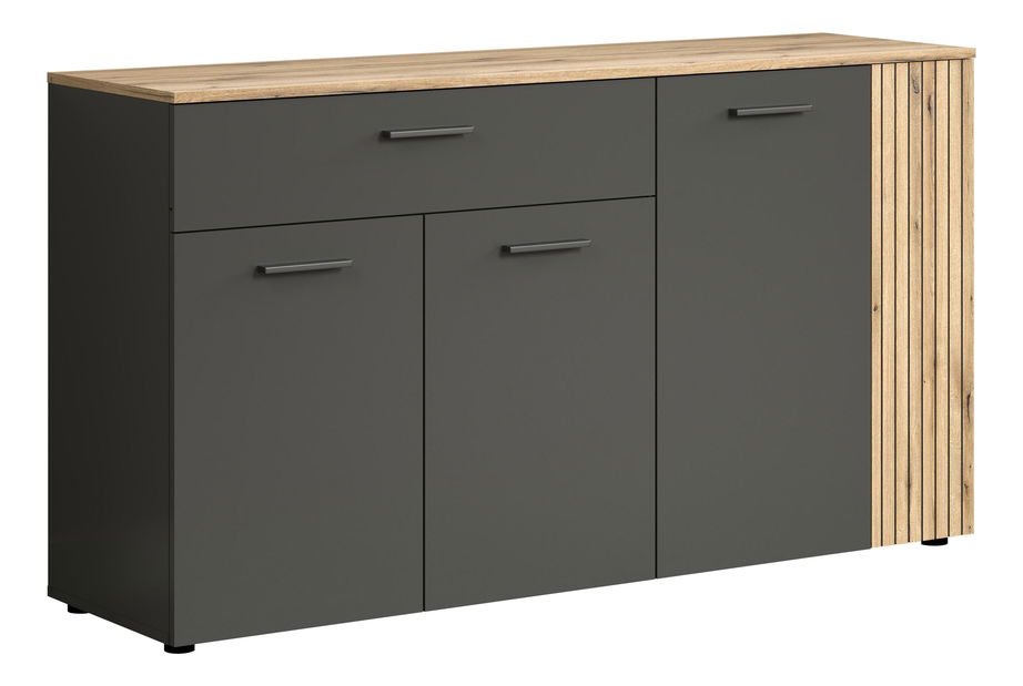 Komoda Esferas 2 (grafit + hrast evoke) 