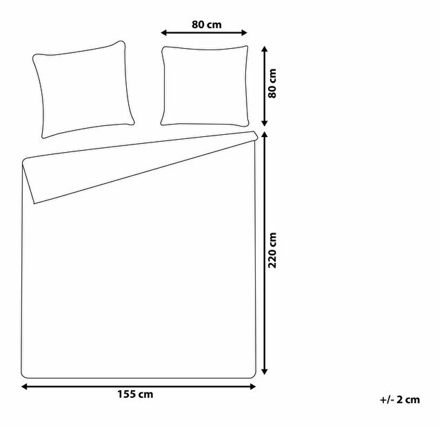 Lenjerie pat 155 x 220 cm Wellington (albastru) (complet cu fețe de pernă)