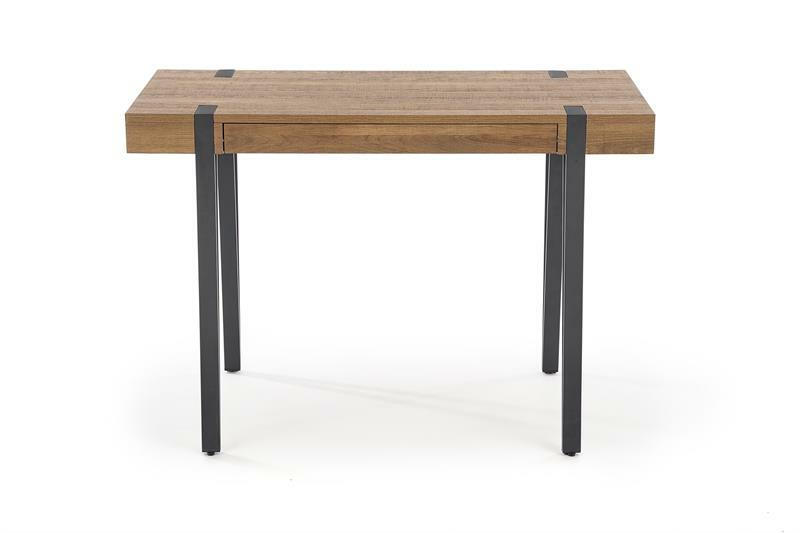 PC stolić Bernie (tamno drvo + crna)