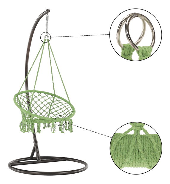 Felakasztható hintafotel Amari (zöld)