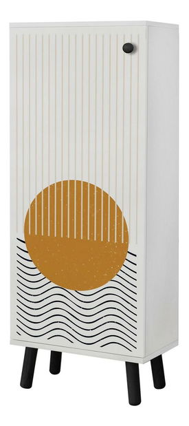 Pantofar Beside 25 (alb + negru)