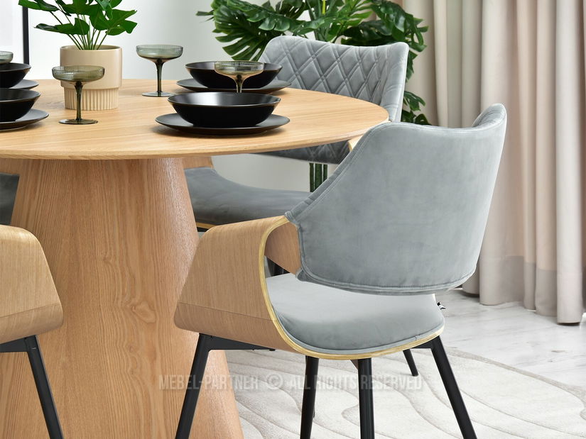 Stolica Rolf K (hrast sivi + crna)