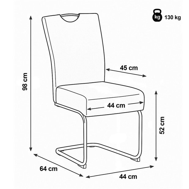 Jedálenská stolička Damion (žltá)