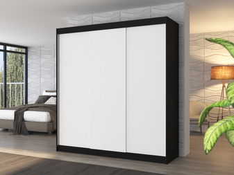 Ormar za garderobu Meggie (crna + bijela)