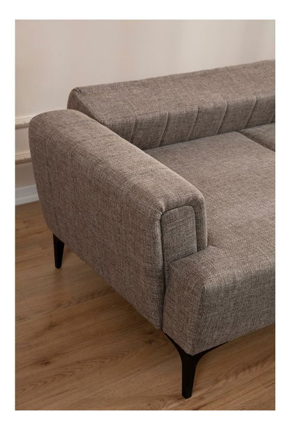 Kutna garnitura Hamletta (D) (svijetlosmeđa + crna)