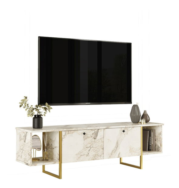 TV stolić/ormarić Vega 30 (bijela + zlatna)