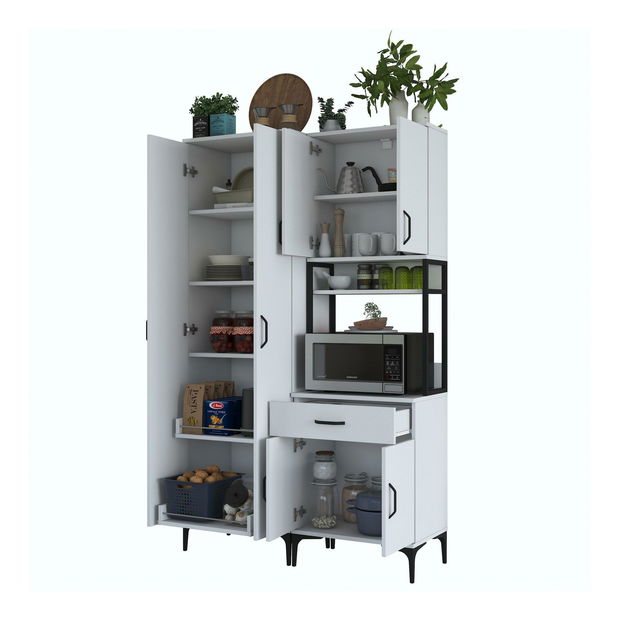 Konyhaszekrény szett Jenaretta 20 (fehér + fekete)