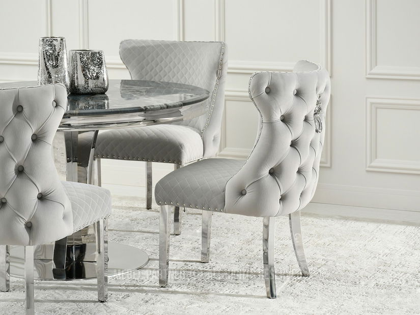 Scaun Gabi (gri + crom)