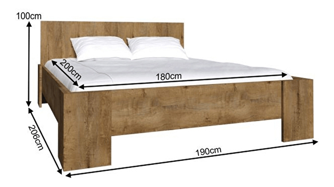 Manželská posteľ 180 cm Modestus L2 (s roštom)