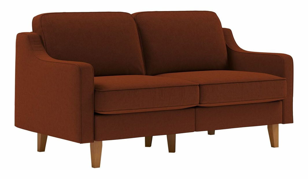 Pohovka dvojsedačka Robia 2 (tehlová + orech)