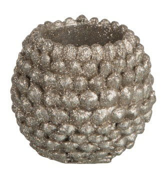 Svietnik Jolipa Na čajovú sviečku Innocent Blush (6x6x7cm) (Zlatá)