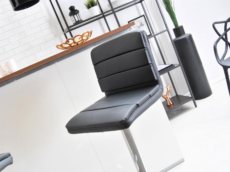 Stolička Hanoi (čierna + chrómová)