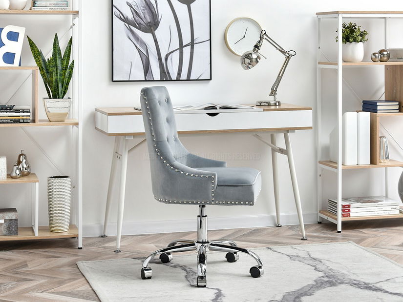 Stolička Sonia (sivá + chrómová)