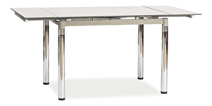 Blagovaonski stol na razvlačenje 110-170 cm Gerardo (siva + krom) (za 4 do 6 osoba)