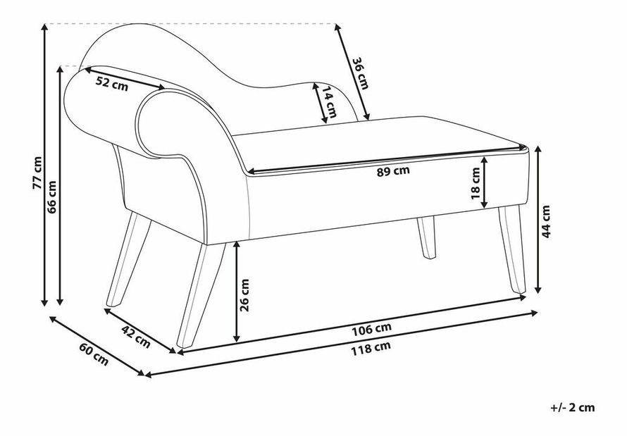 Fotoliu șezlong relaxare Baruni (gri închis) (S)