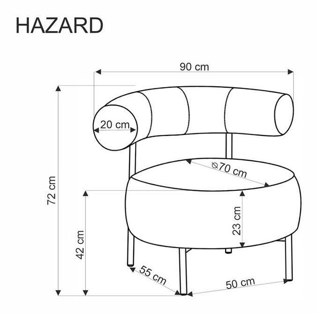 Fotelja Hardy (bež)