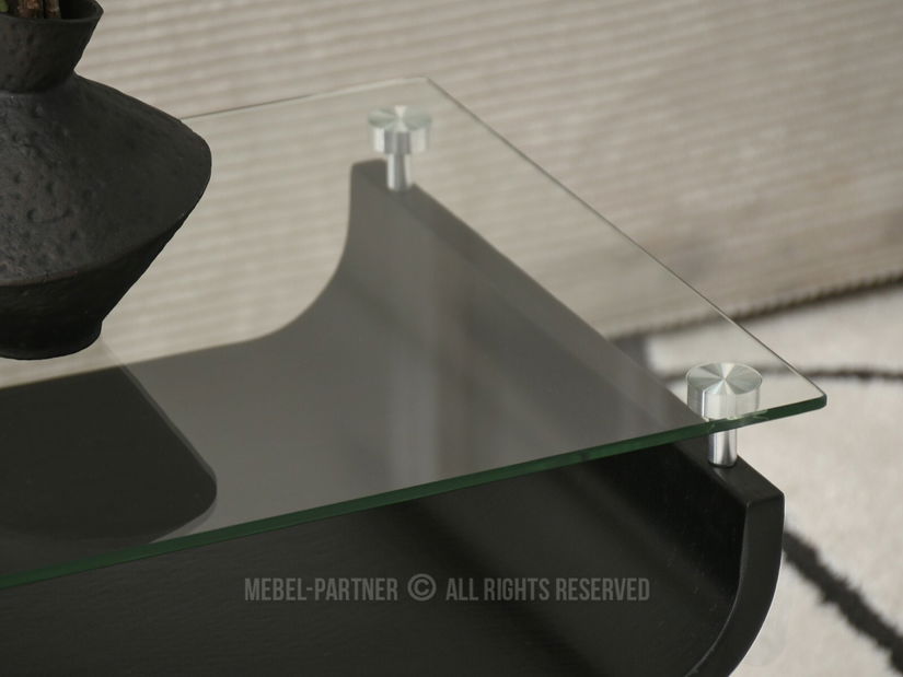 Konferenčný stolík Largus (čierne drevo + čierna)