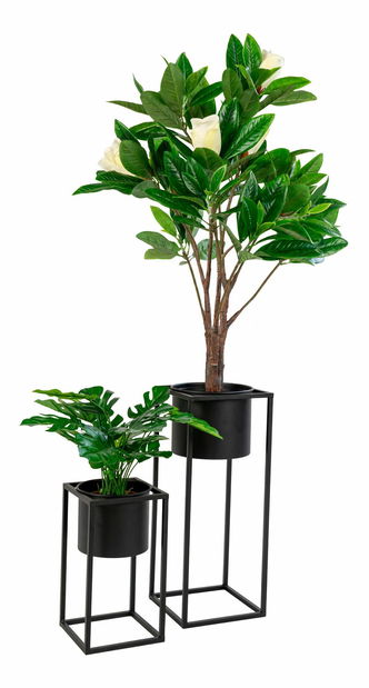 Set 2 ks kvetináčov Mvalina (čierna)