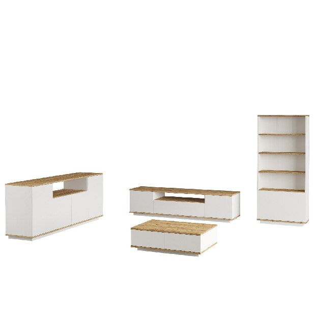 Mobilier living Freddie 19 (Pin atlantic + Alb)