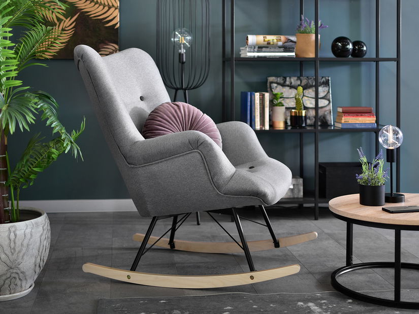 Hojdacie kreslo Laurentino (sivá + čierna)