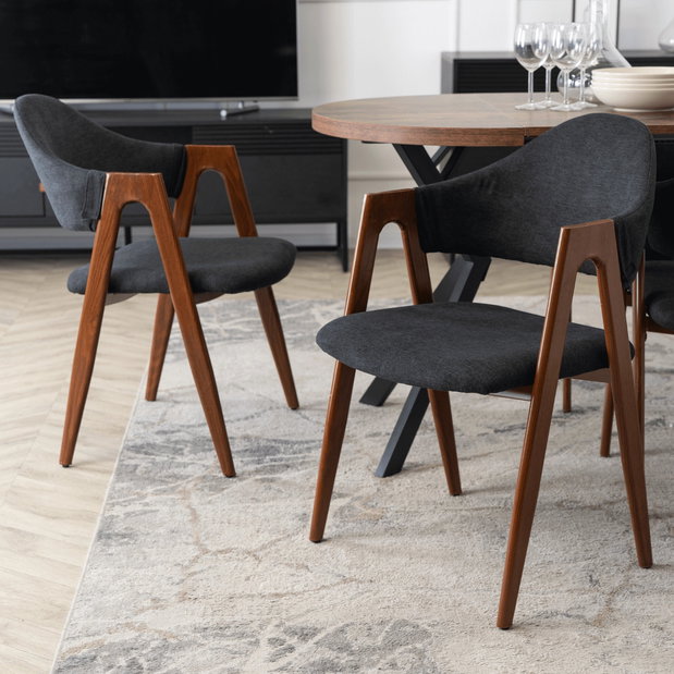 Blagovaonska stolica Renuncio (crna + orah) 