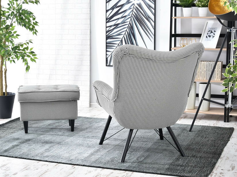 Fotoliu relax Dawntawn (alb + negru)