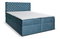 Pat matrimonial Boxspring 140 cm Orimis (albastru)