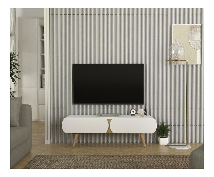 TV stolík/skrinka Eleonor 120 (dub biely)