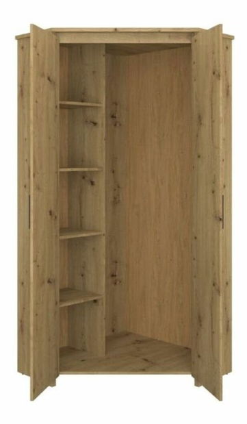 Sarok ruhásszekrény IRON (artisan tölgy)