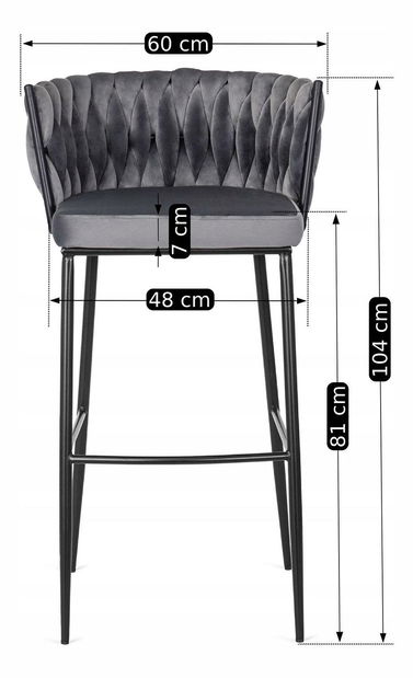 Barska stolica Frenar 1 (siva) 