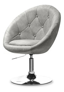 Kreslo Lush 3 (sivá + chrómová)
