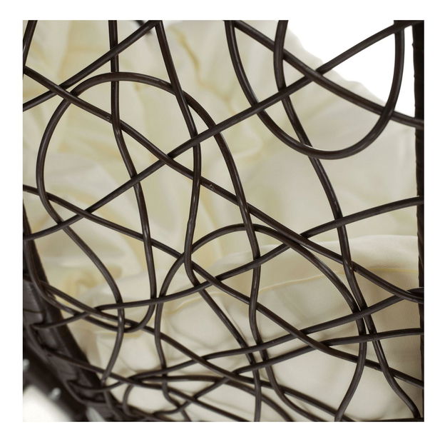 Fotoliu suspendat Dalvoa 2 (cupru + maro + crem) 