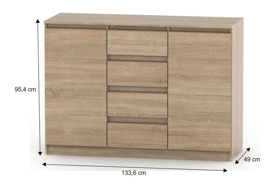 Komoda Hannah New 10 (dub sonoma)