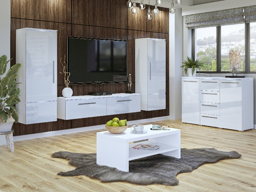 Mobilier living Alyce Typ 09 (Alb ultralucios) *vânzare