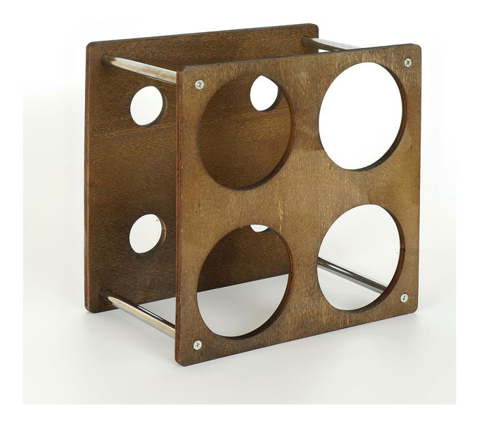 Dekoratívny stojan na víno Vanute 5 (orech) 