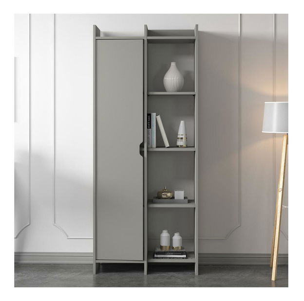 Polcos szekrény Ofende (szürke)