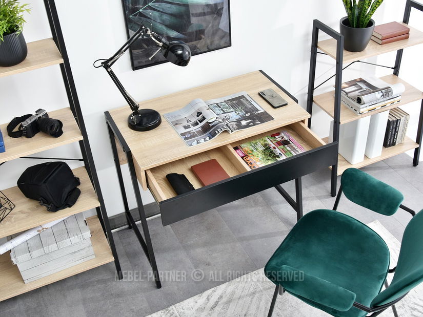 PC asztal Norway (tölgy + fekete)