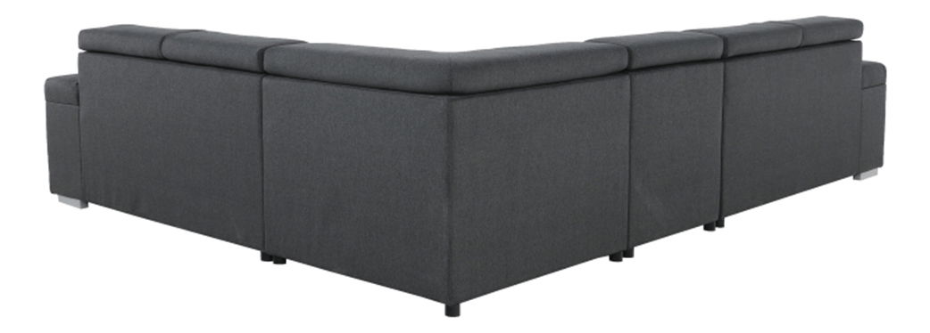 Sarokkanapé Carilla (sötétszürke) (B)