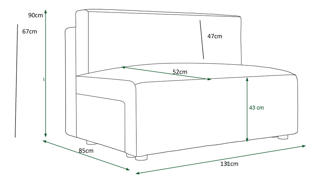 Canapea dublă Mirage (cappuccino) *lichidare de stoc