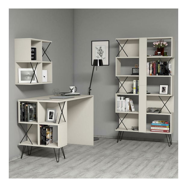 Uredski set Likime 1 (krem + crna)