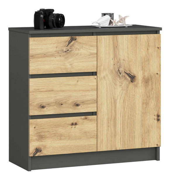 Komód Komeito (grafit + artisan tölgy)