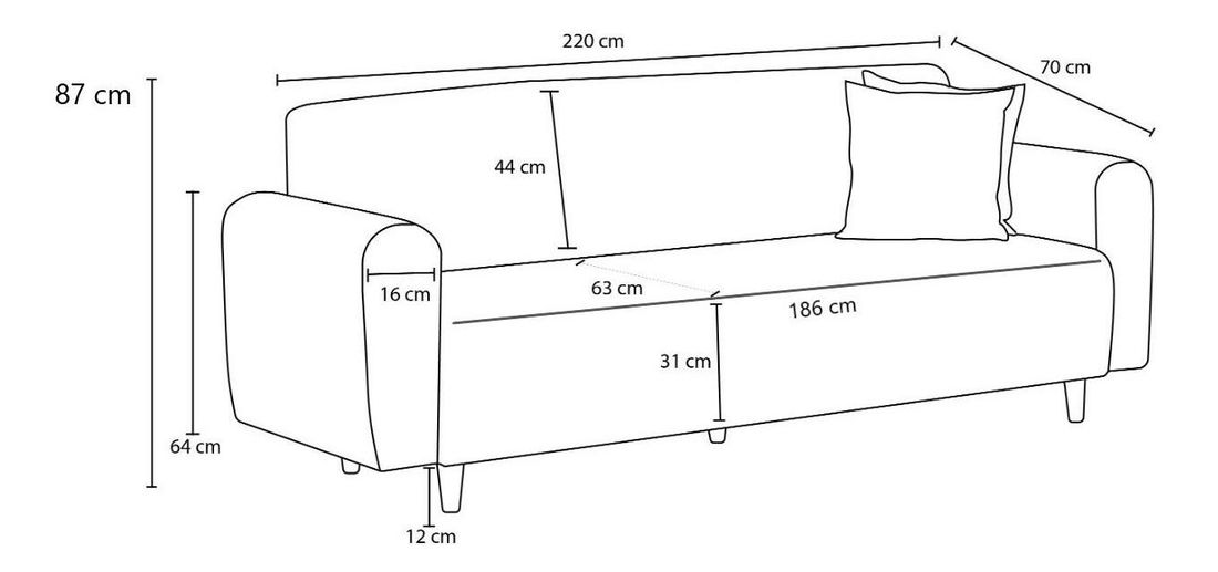 Set canapea fotoliu 3+1 Noyalepo L (gri + Nuc)