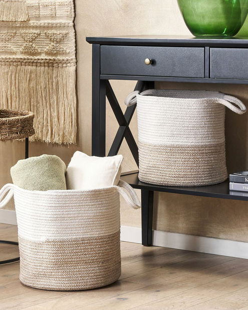 Set 2 buc coșuri depozitare Pazza (bej)